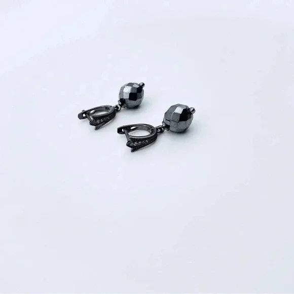 Hoops drop earrings - Picture 2 of 2